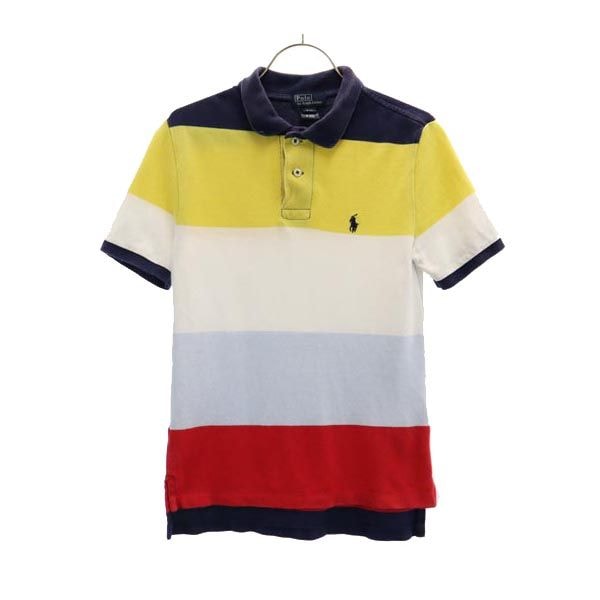 Polo by Ralph Lauren ポロバイラルフローレン ボーダー 半袖 ポロシャツ S(8) 鹿の子