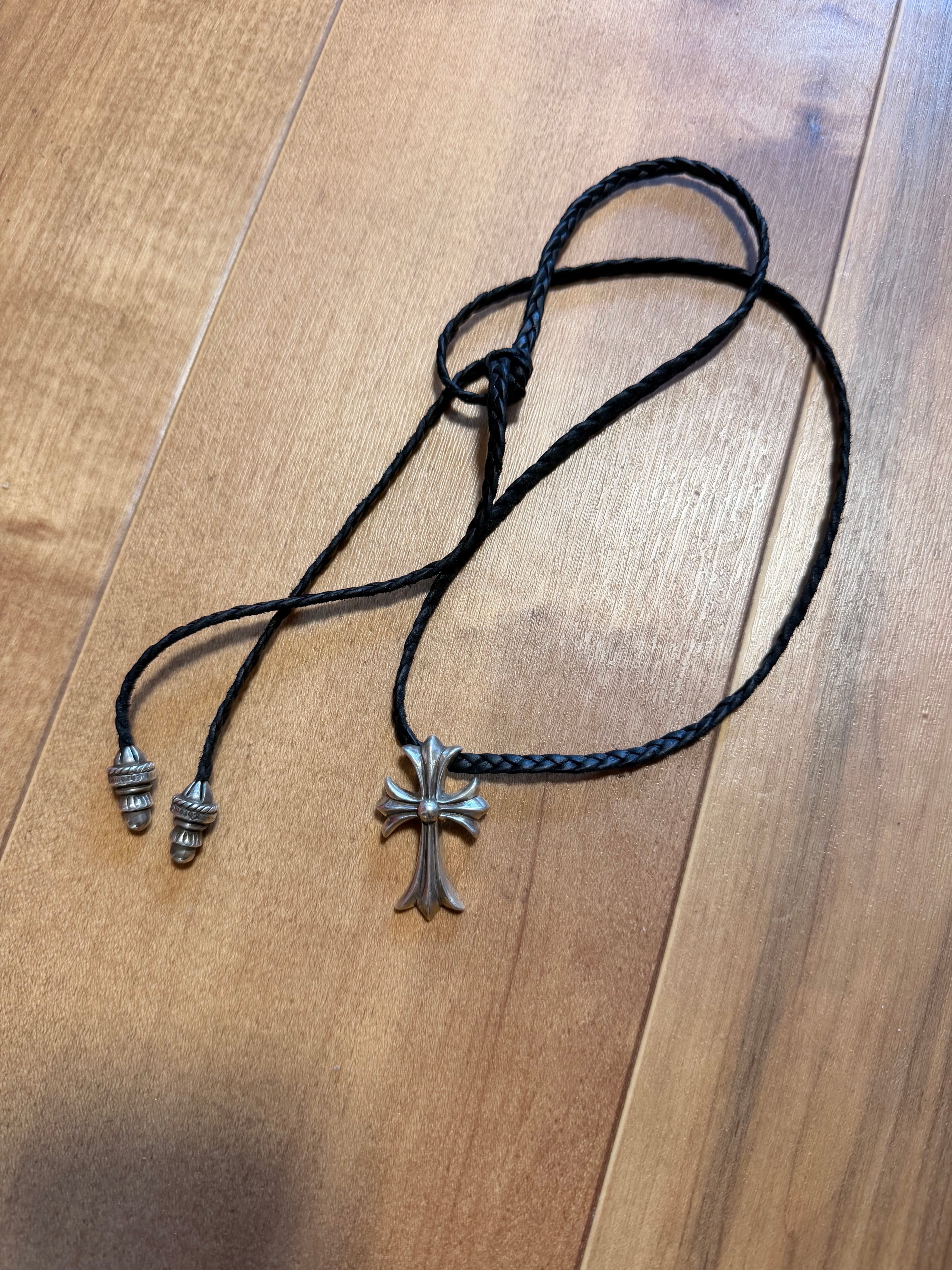 CHROME HEARTS(クロムハーツ) CH CRS SMLスモールCHクロス BC ボロチップブレイド ネックレス シルバー 