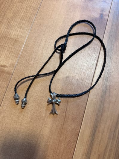 CHROME HEARTS(クロムハーツ) CH CRS SMLスモールCHクロス BC ボロチップブレイド ネックレス シルバー