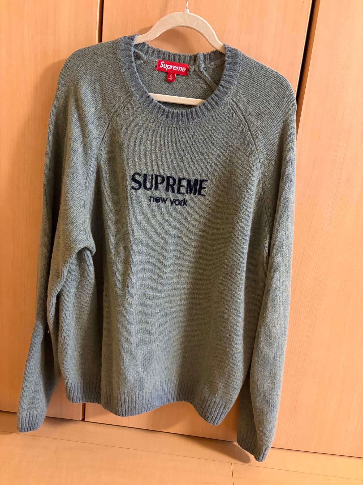 Supreme Flocked Logo Sweater "Green"