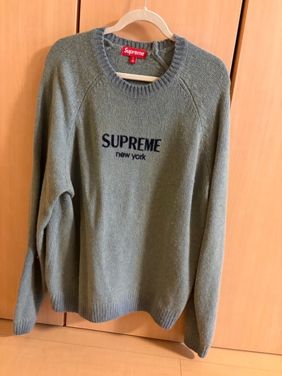 Supreme Flocked Logo Sweater "Green"