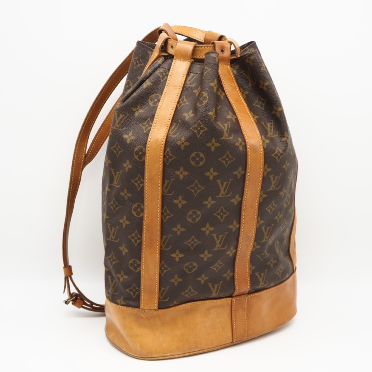 LOUIS VUITTON ルイ・ヴィトン モノグラム ランドネGM M42244 ショルダーバッグ ブラウン コーティングキャンバス レザー レディース
