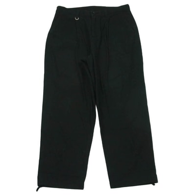 SOPHNET. ソフネット SOPH-240022 HIGH TWISTED WASHER COTTON SERGE 1TUCK WIDE TAPERED PANTS パンツ ブラック系 XL【中古】