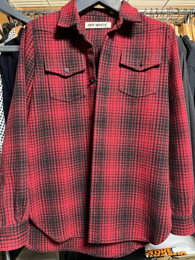 off-white タータンチェックシャツ