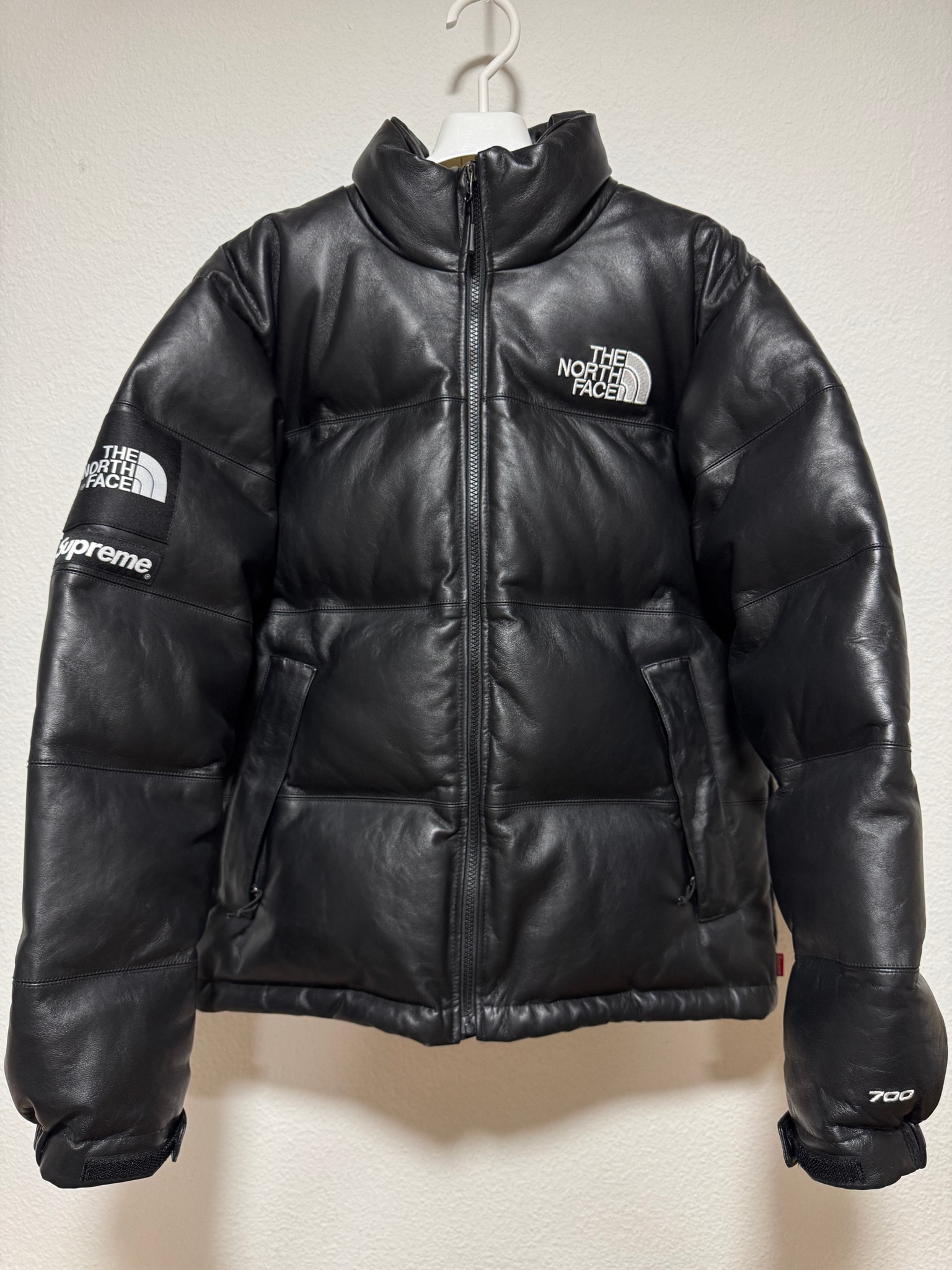 Supreme x The North Face Leather Nuptse Jacket "Black"