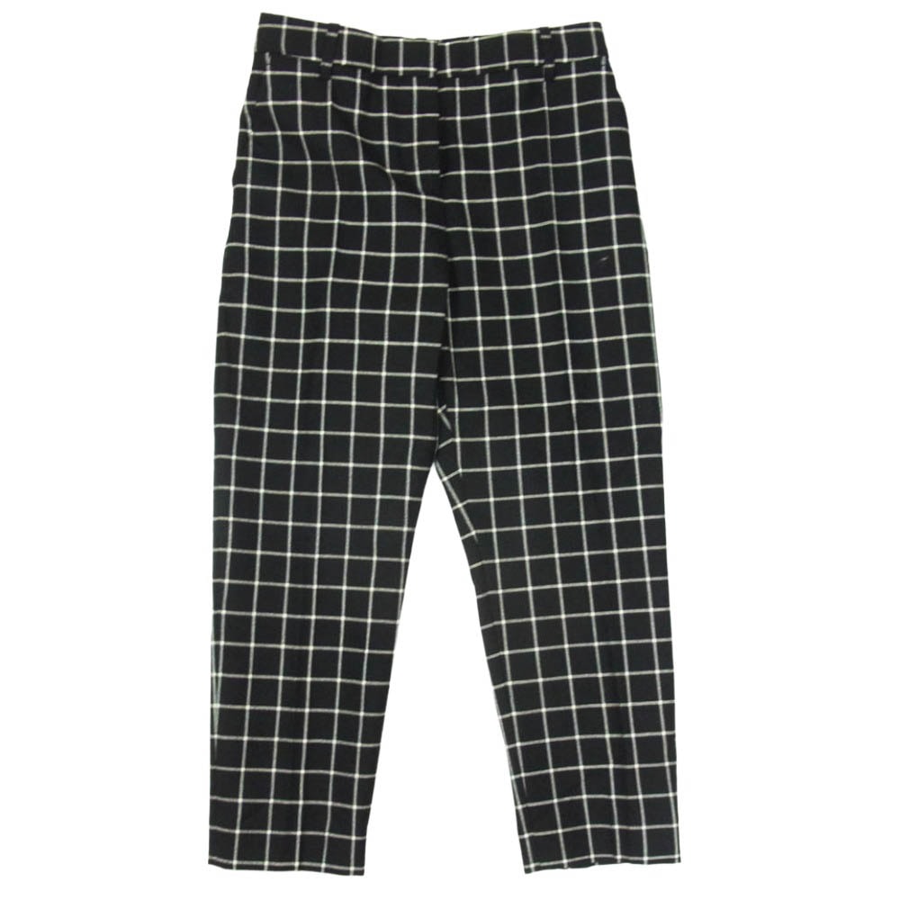 MARNI マルニ 23AW PAMA0111U0 UTWA01 Wool Check Pant チェック柄 ウール スラックスパンツ トラウザーズ ブラック系 38【中古】