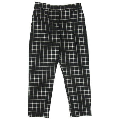 MARNI マルニ 23AW PAMA0111U0 UTWA01 Wool Check Pant チェック柄 ウール スラックスパンツ トラウザーズ ブラック系 38【中古】