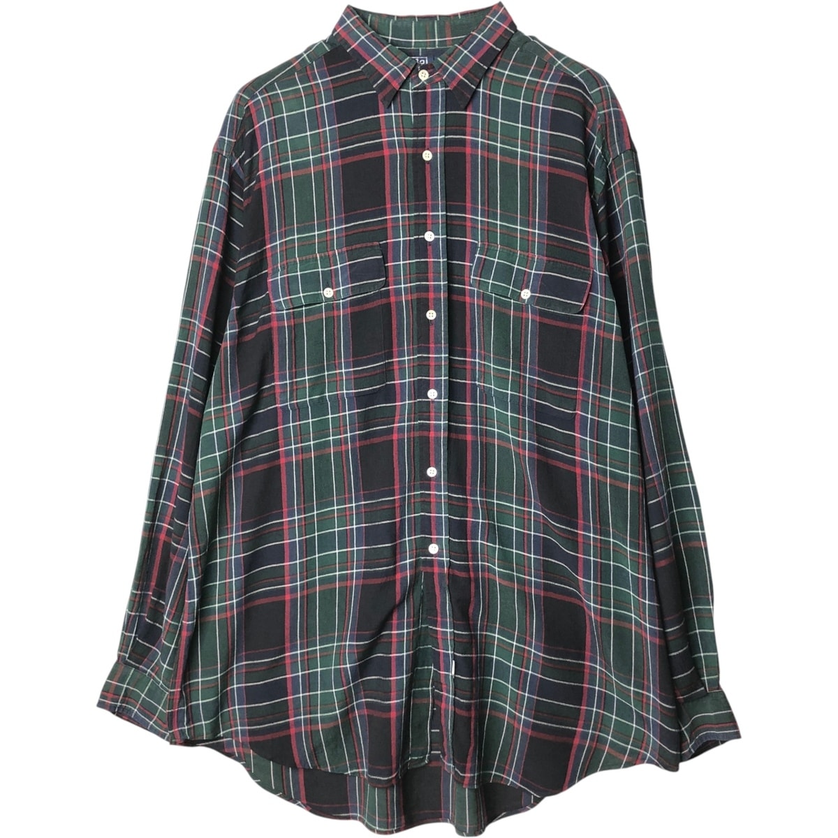 古着 ラルフローレン Ralph Lauren POLO by Ralph Lauren チェック柄 長袖 レーヨンシャツ メンズL相当/eaa649281