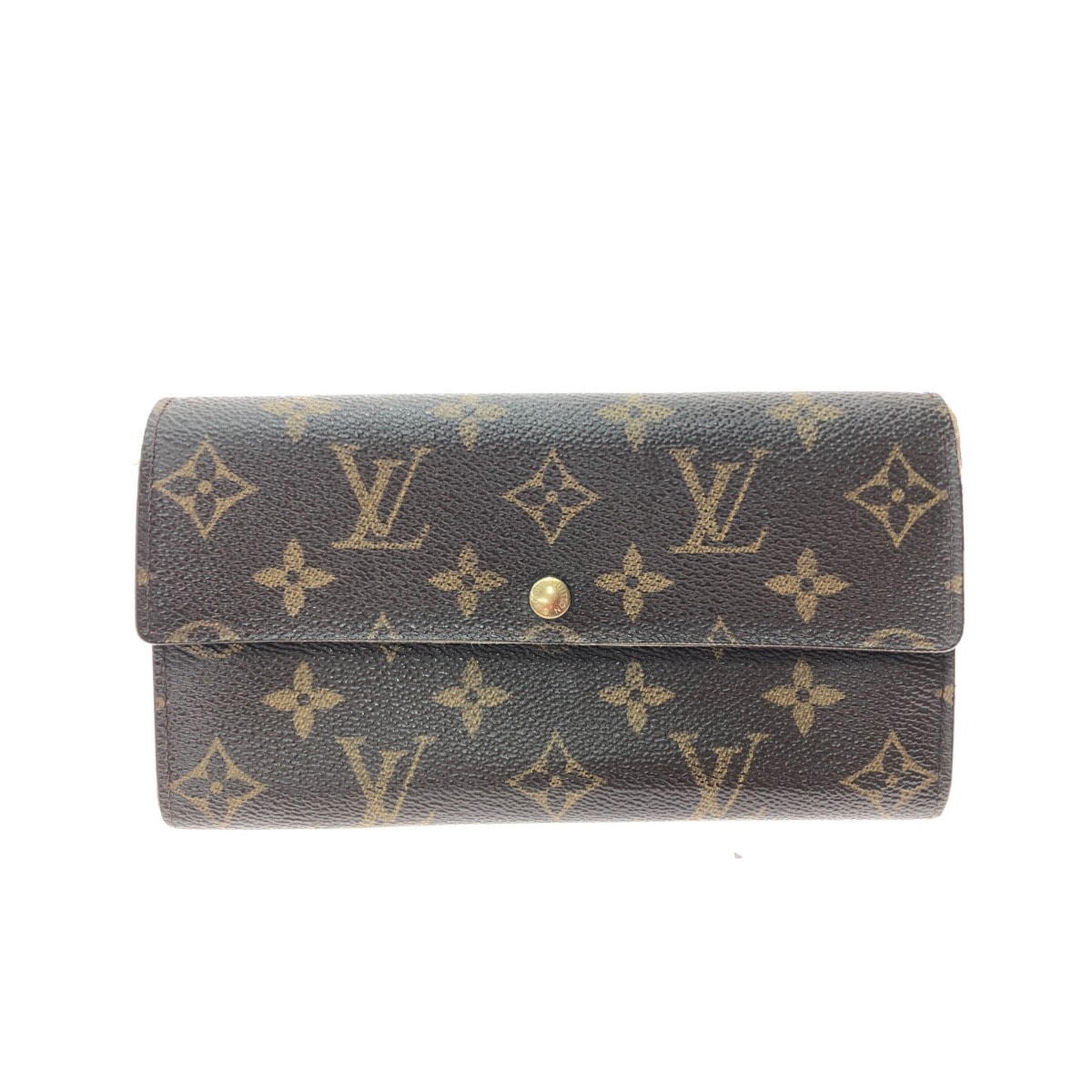 ▼▼LOUIS VUITTON ルイヴィトン ユニセックス 長財布 モノグラム ポシェットポルトモネクレディ M61725 ブラウン