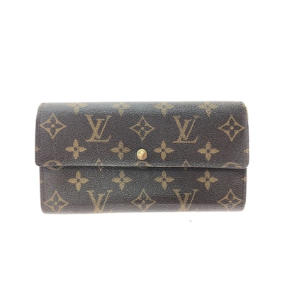 ▼▼LOUIS VUITTON ルイヴィトン ユニセックス 長財布 モノグラム ポシェットポルトモネクレディ M61725 ブラウン
