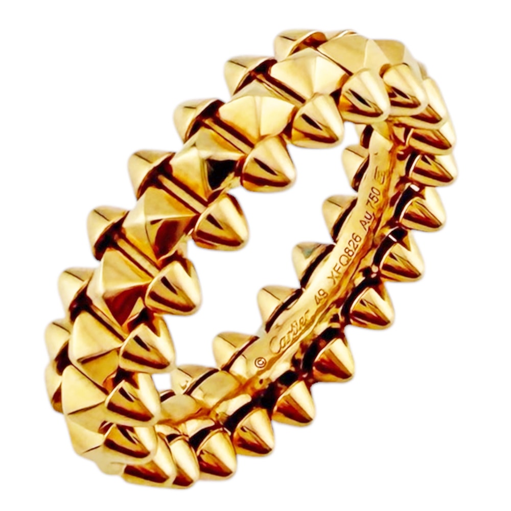 カルティエ クラッシュ ドゥ カルティエ ミディアム リング 指輪 8.5号 18金 K18イエローゴールド レディース CARTIER  中古