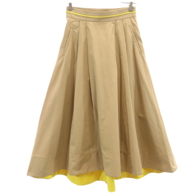 Mila Owen ミラオーウェン ロング丈 フレアスカート ベージュ系