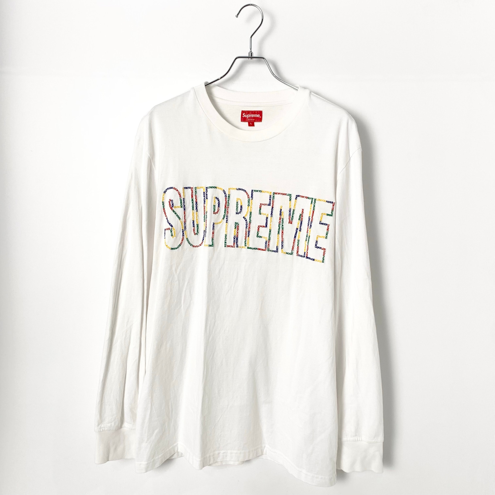"Supreme International Long-Sleeve Tee 'White'"