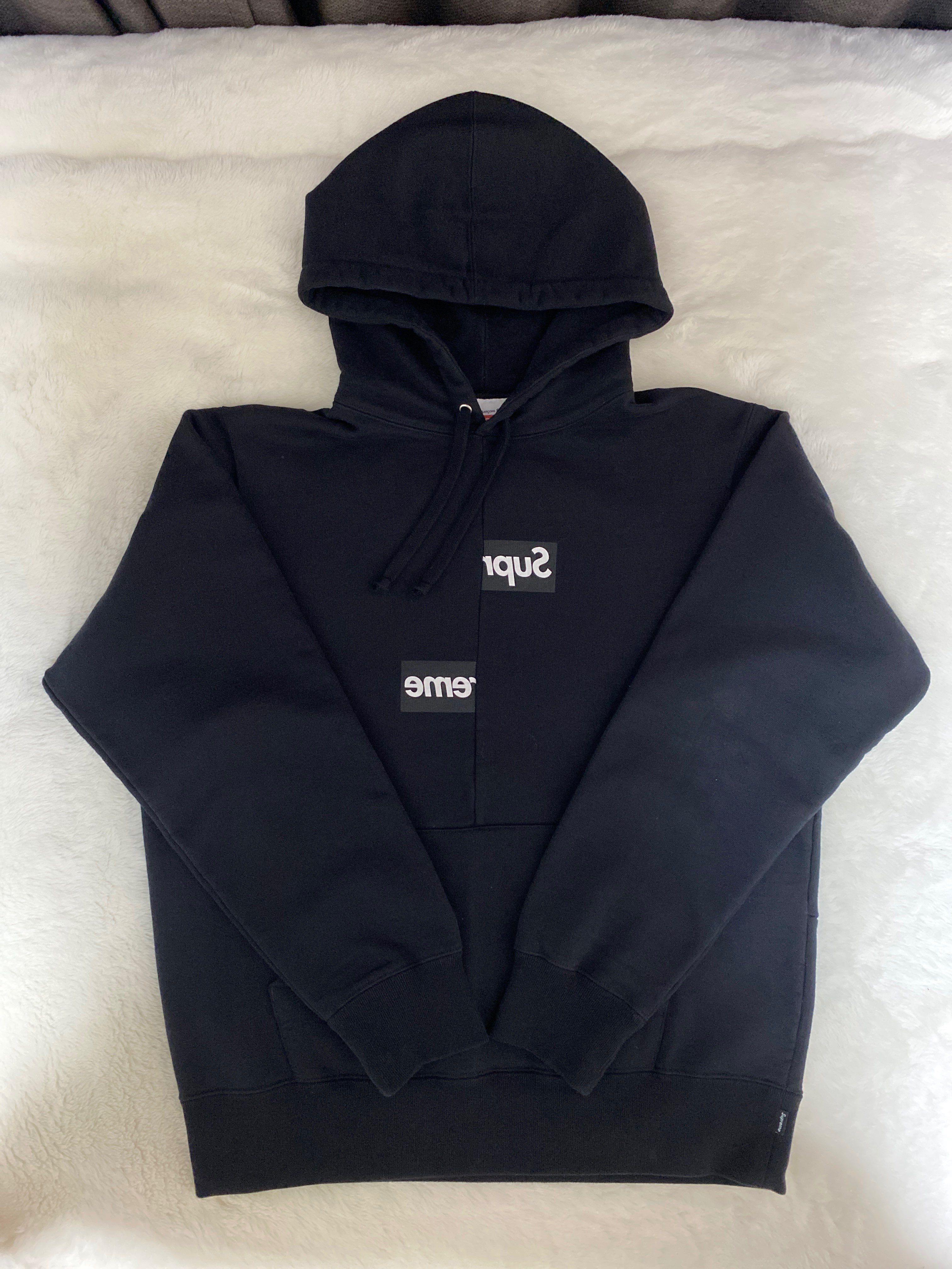 Supreme / Comme des Garçons SHIRT® Split Box Logo Hooded Sweatshirt "Black"