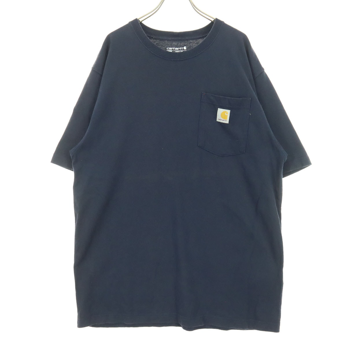 Carhartt カーハート コットン ワンポイントロゴ 半袖 Tシャツ M ネイビー