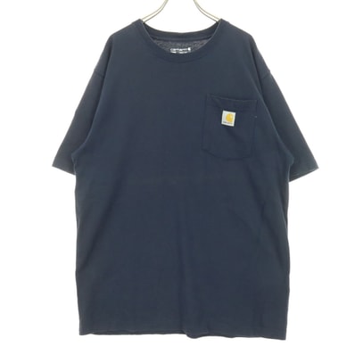 Carhartt カーハート コットン ワンポイントロゴ 半袖 Tシャツ M ネイビー