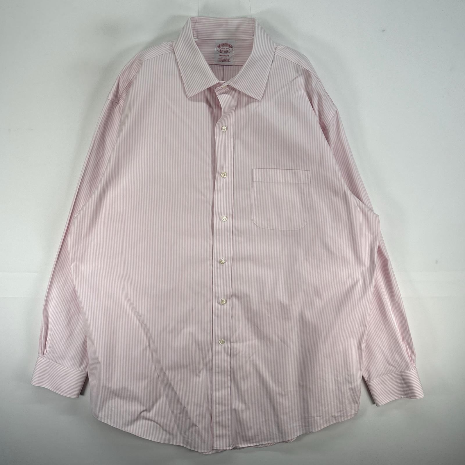 古着 ブルックスブラザーズ Brooks Brothers 長袖シャツ MADISON カラーステイ L ピンク系 ストライプ メンズ