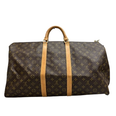 美品 LOUIS VUITTON ルイヴィトン モノグラム キーポル ブラウン ゴールド金具 PVC レザー/ ボストンバッグ S1-00112 【中古】
