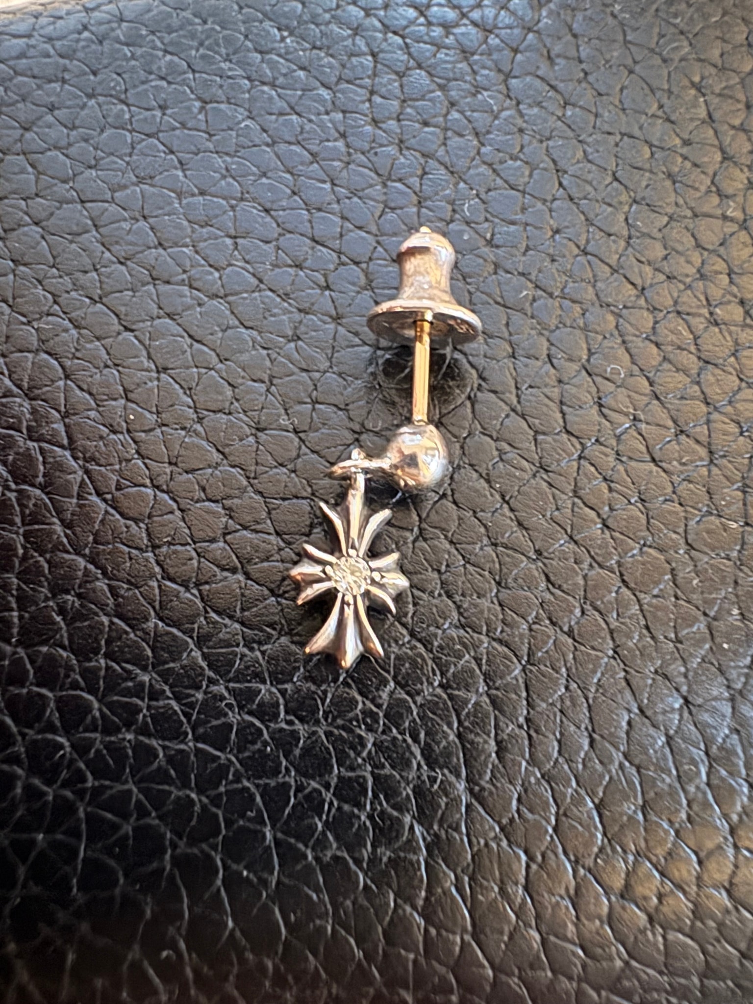 Chrome Hearts Tiny E CH Plus Drop Earring Diamond "Silver"