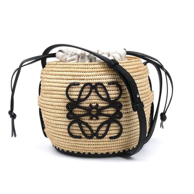 LOEWE ロエベ ビーハイブ バスケット ショルダーバッグ ナチュラル A223Z48X07 レディース【中古】【美品】
