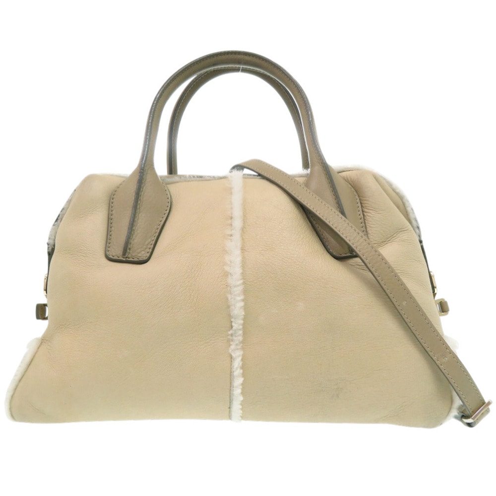 トッズ  D Styling  2way レザー  ベージュ グレ