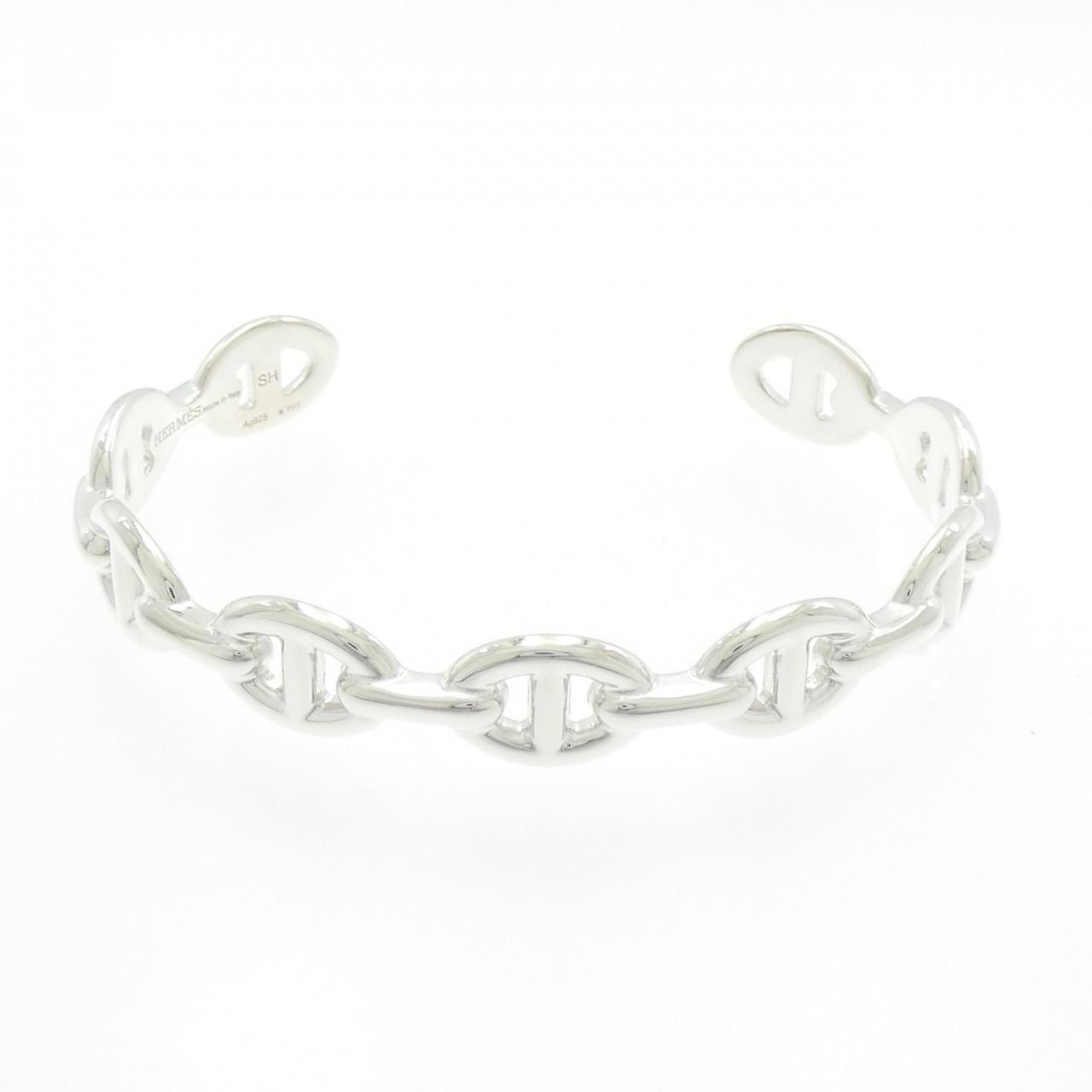 Hermes Chaine D'ancre Enchaine Bracelet Bangle "Silver"