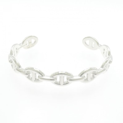 Hermes Chaine D'ancre Enchaine Bracelet Bangle "Silver"