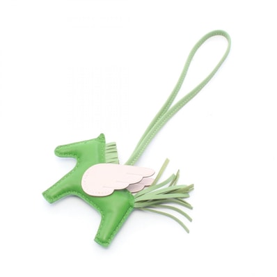 エルメス HERMES ロデオペガサスPM ヴェールユッカ ヴェールクリケット モーヴペール チャーム アクセサリー アニョーミロ アニョーミロ W刻印(2024年製造) レディース グリーン系 / ピンク系 【中古】