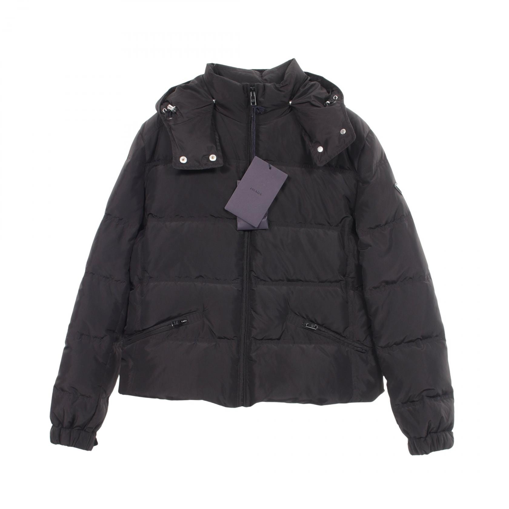 プラダ PRADA ダウンジャケット 衣料品 アウター ポリエステル レディース ブラック系 【中古】