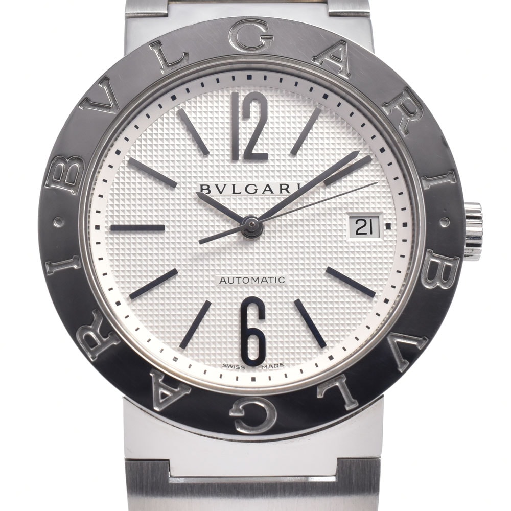 ブルガリ BVLGARI BB38WSSD ブルガリブルガリ デイト シルバー 自動巻き メンズ 美品 箱付き 腕時計 A#149307