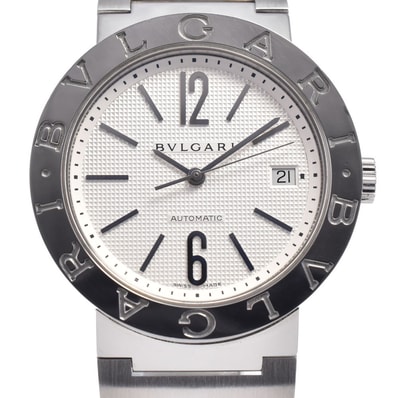 ブルガリ BVLGARI BB38WSSD ブルガリブルガリ デイト シルバー 自動巻き メンズ 美品 箱付き 腕時計 A#149307