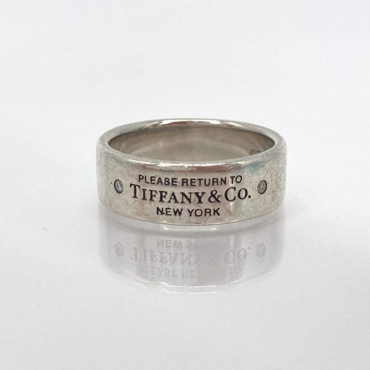 TIFFANY&Co.(ティファニー) リターン トゥ ティファニー ナロー 2Pダイアモンド Ag925 #10.5号 リング・指輪 4.93g シルバー