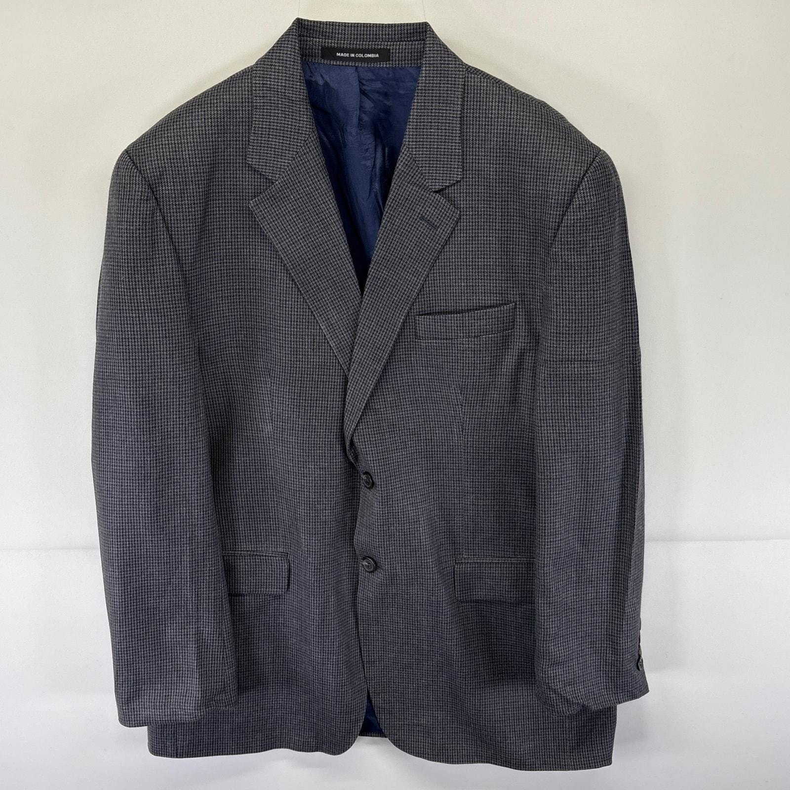 古着 ローレンラルフローレン LaurenRalphLauren テーラードジャケット ブレザー スーツ チェック柄 千鳥 42R  グレー メンズ