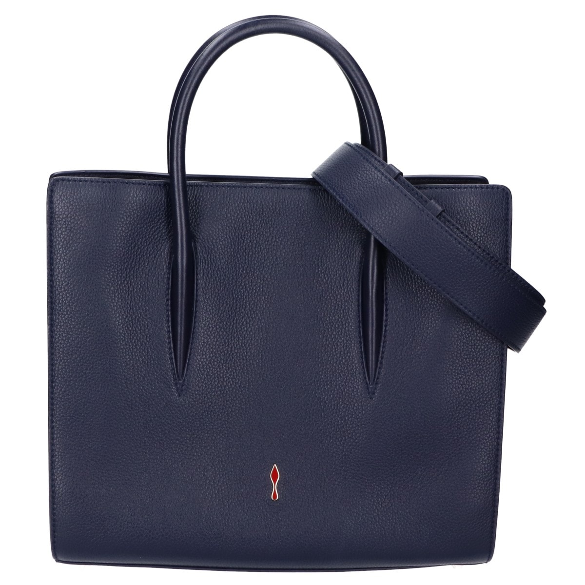 クリスチャンルブタン 美品 32550544331 ナッパレザー ルビンスカイスパイク装飾 パロマミディアム 2WAYトップハンドルバッグ