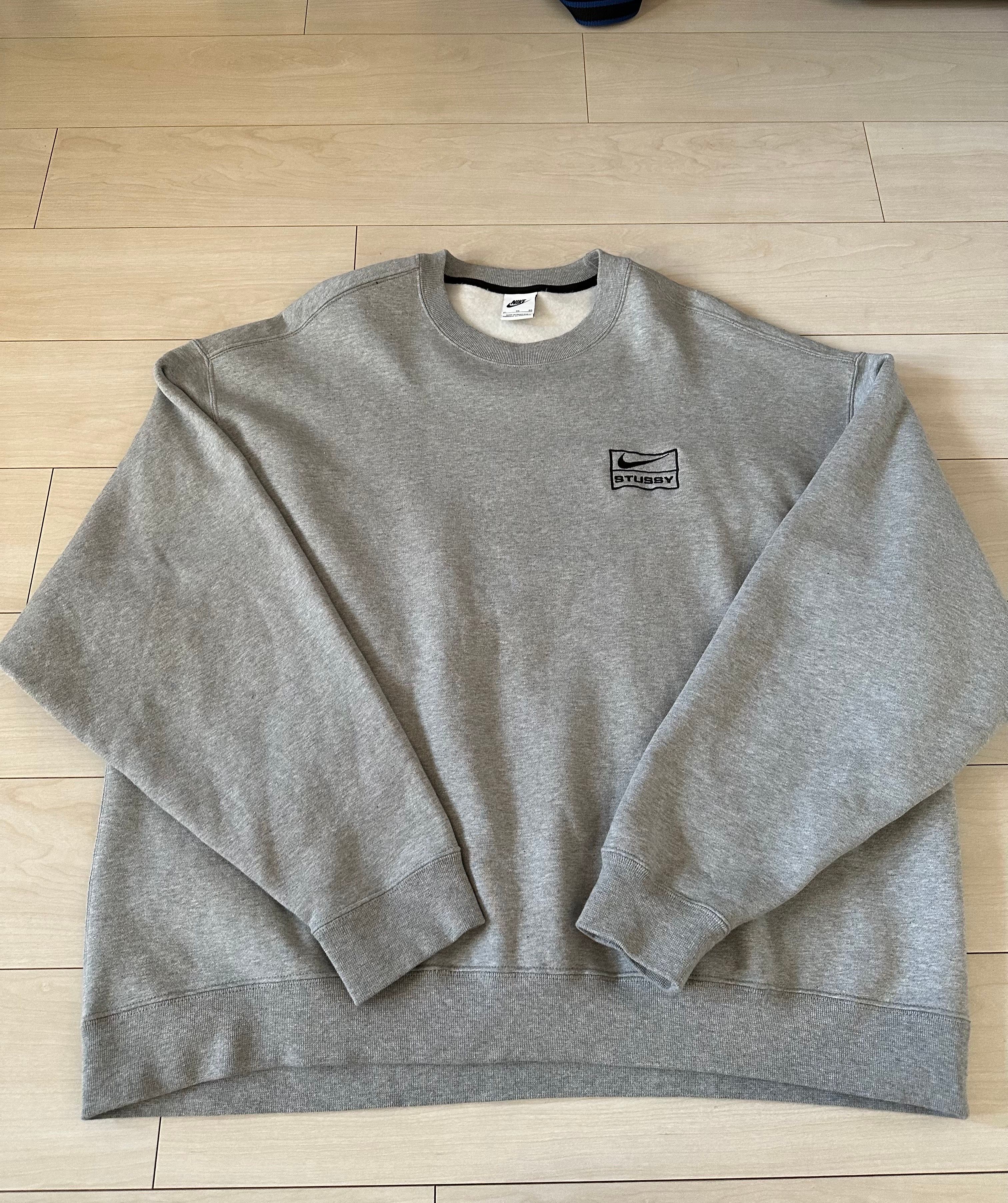 Stussy x Nike Fleece Crew (US Size) "Grey" DO9337-063