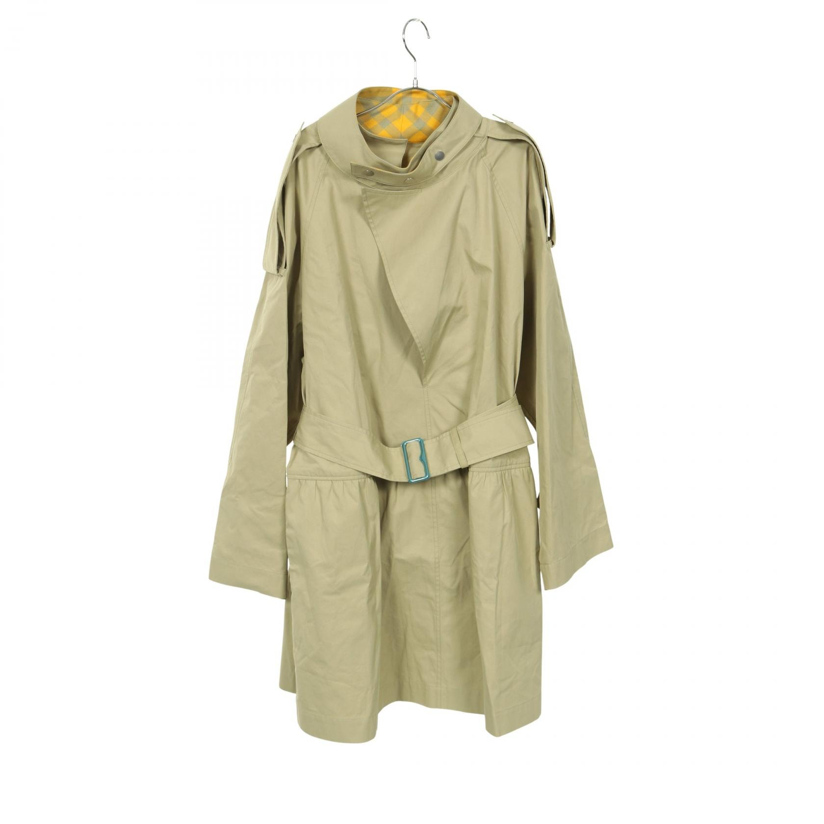 バーバリー BURBERRY ギャバジン トレンチミニドレス ワンピース トレンチコート 衣料品 アウター コットン レディース ベージュ系 【中古】