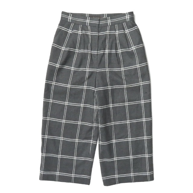Demi-Luxe BEAMS ウィンドウペーンワイドクロップドパンツ 36