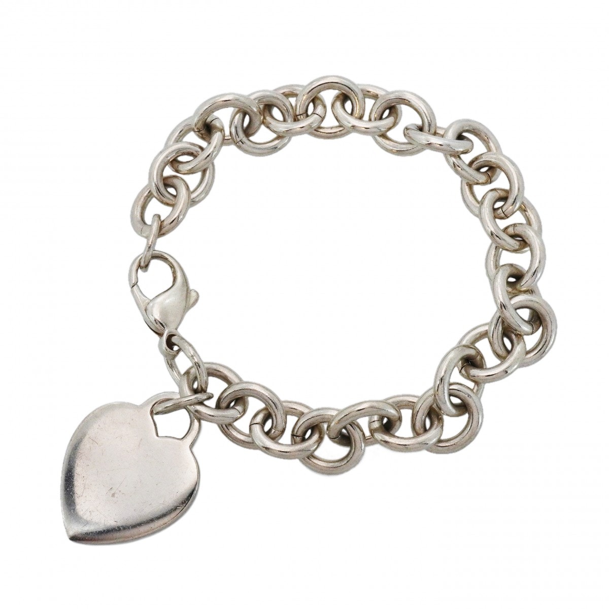 【6jdb0255】ティファニー ブレスレット ハートタグ シルバー925【中古】レディース