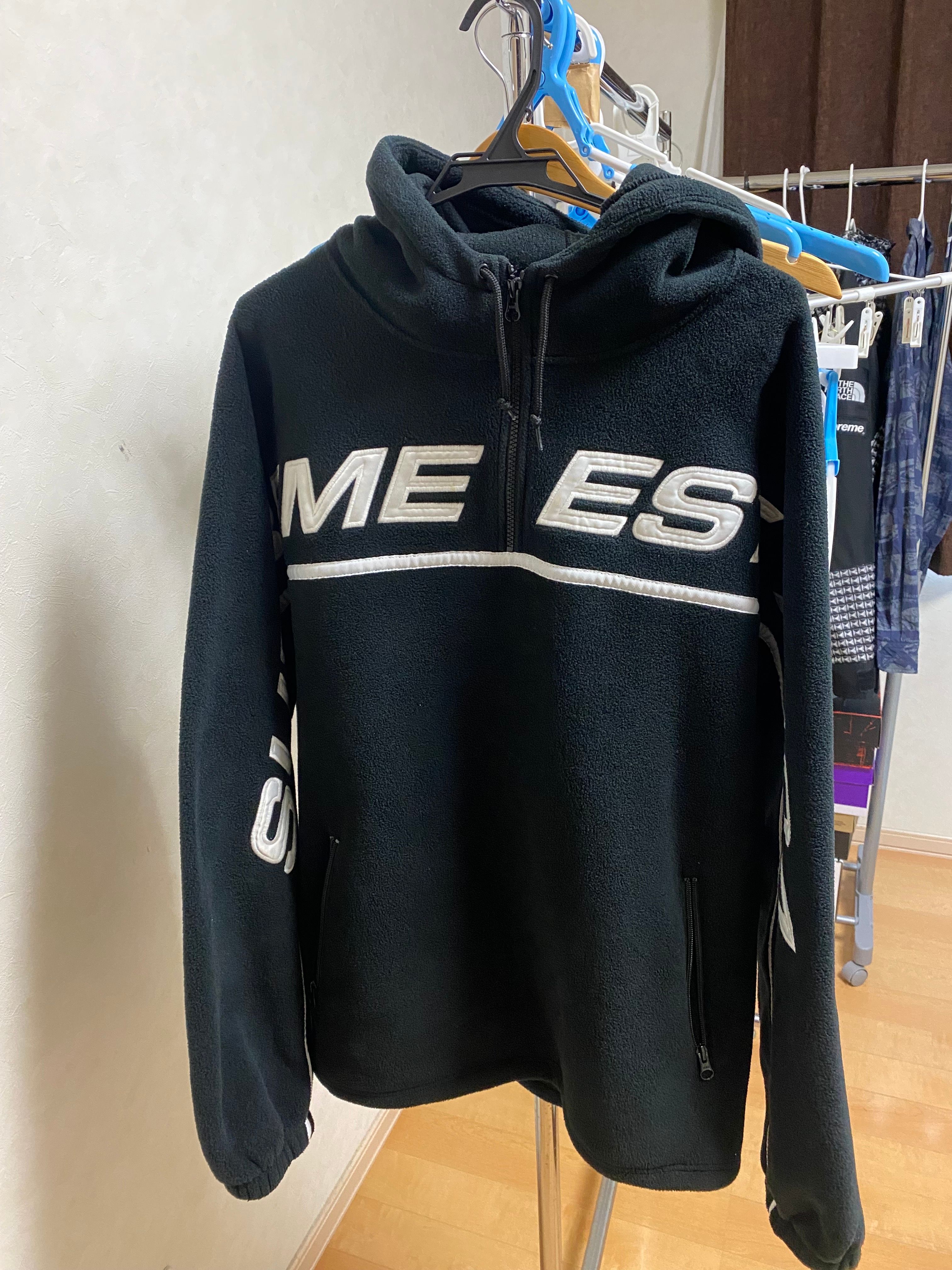 Supreme Polartec® Half Zip Hooded Sweatshirt "Black"