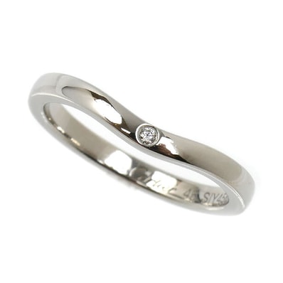 CARTIER カルティエ Pt950プラチナ バレリーナ カーブ ウェデング 3P ダイヤ リング・指輪 B4092946 ダイヤモンド 6号 46 2.8g レディース【中古】【美品】