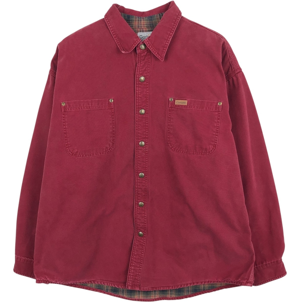 古着 カーハート Carhartt 長袖 ダックワークシャツ メンズXL相当/eaa666603