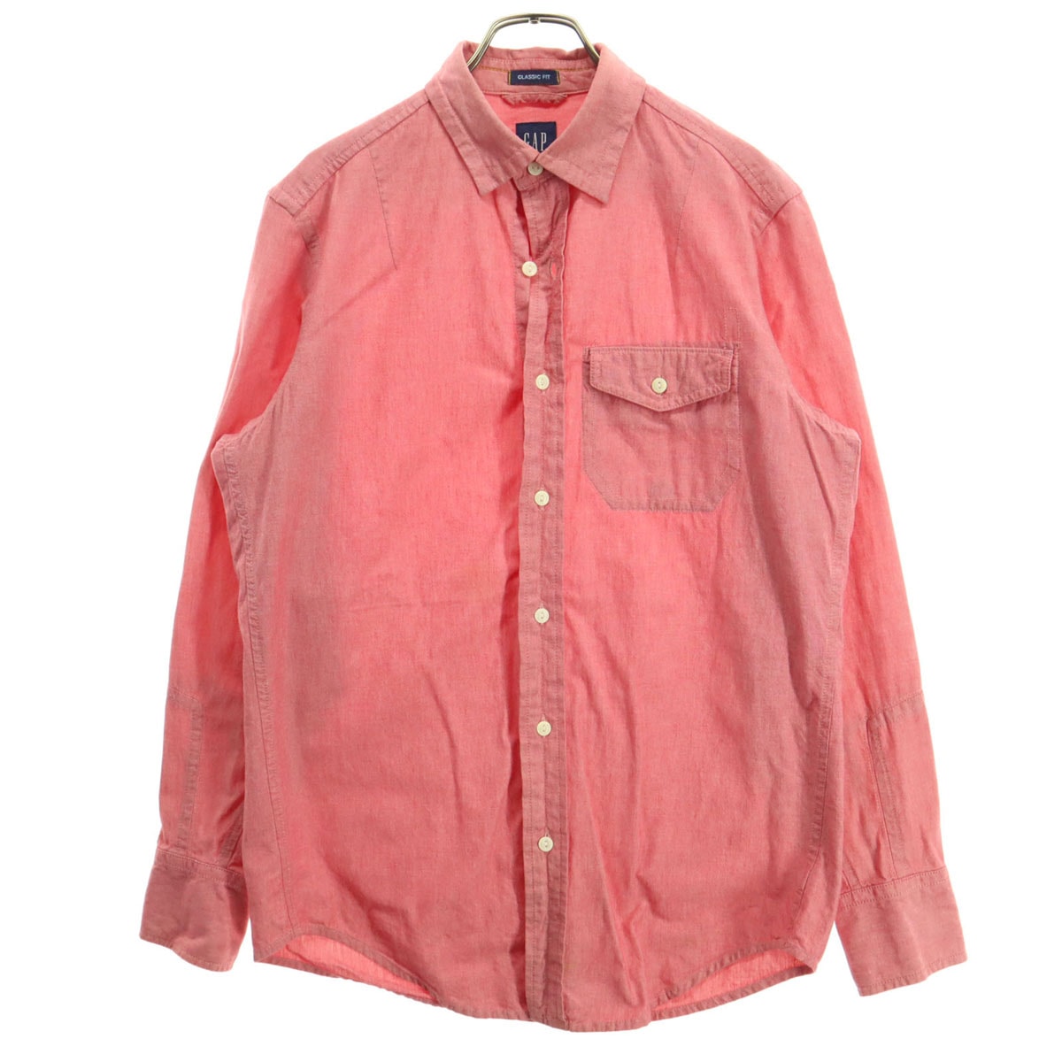 GAP ギャップ 長袖 コットンシャツ S ピンク