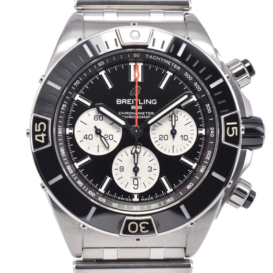 ブライトリング BREITLING AB0136 スーパークロノマット ブラック 自動巻き メンズ 美品 内箱・保証書付き 腕時計 Q#147659