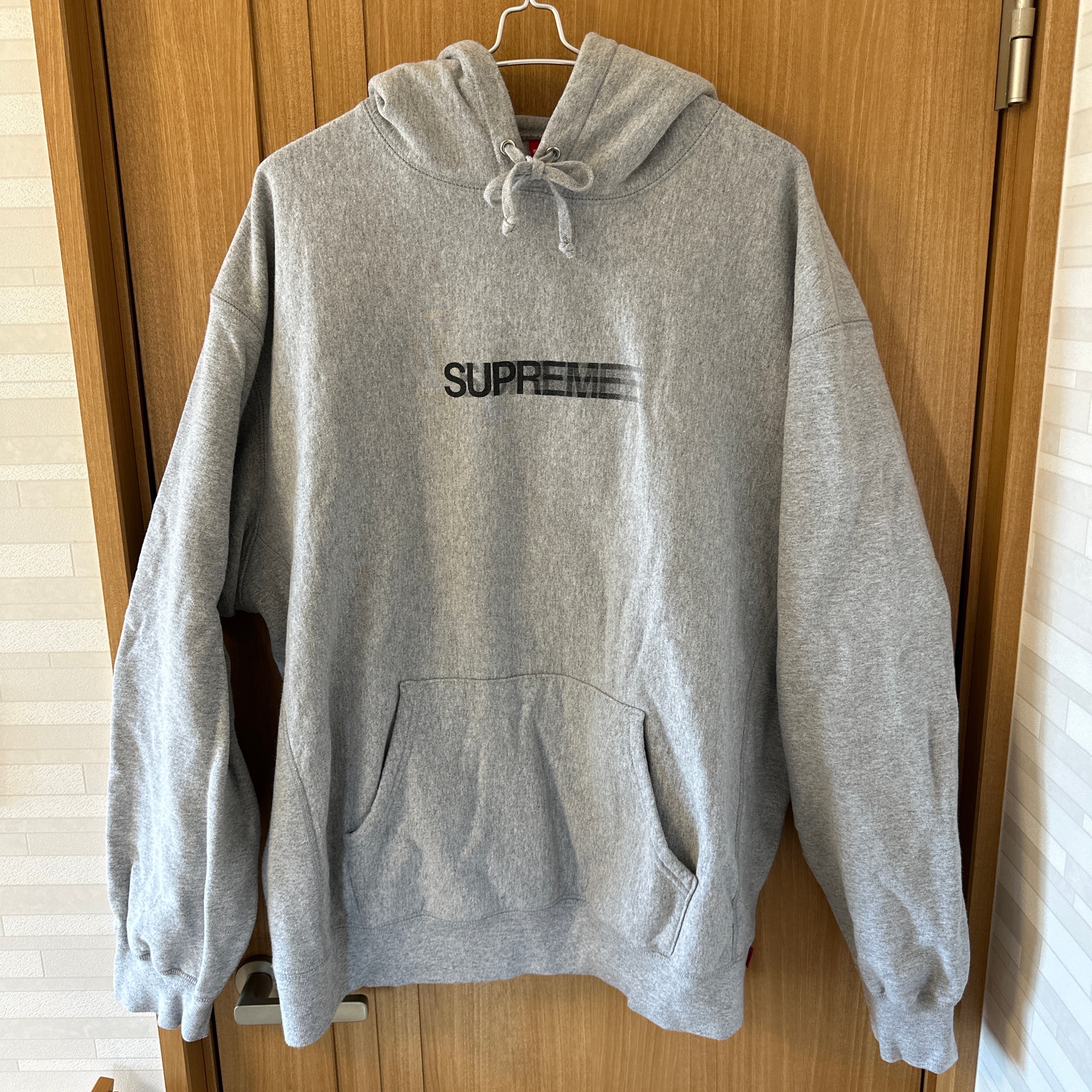Supreme Motion Logo Hooded Sweatshirt "Heather Grey" (23SS)