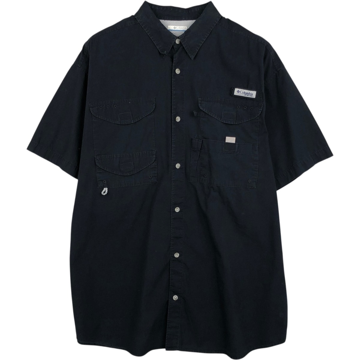 古着 コロンビア Columbia PFG 隠しボタンダウン 半袖 フィッシングシャツ メンズL相当/eaa478020
