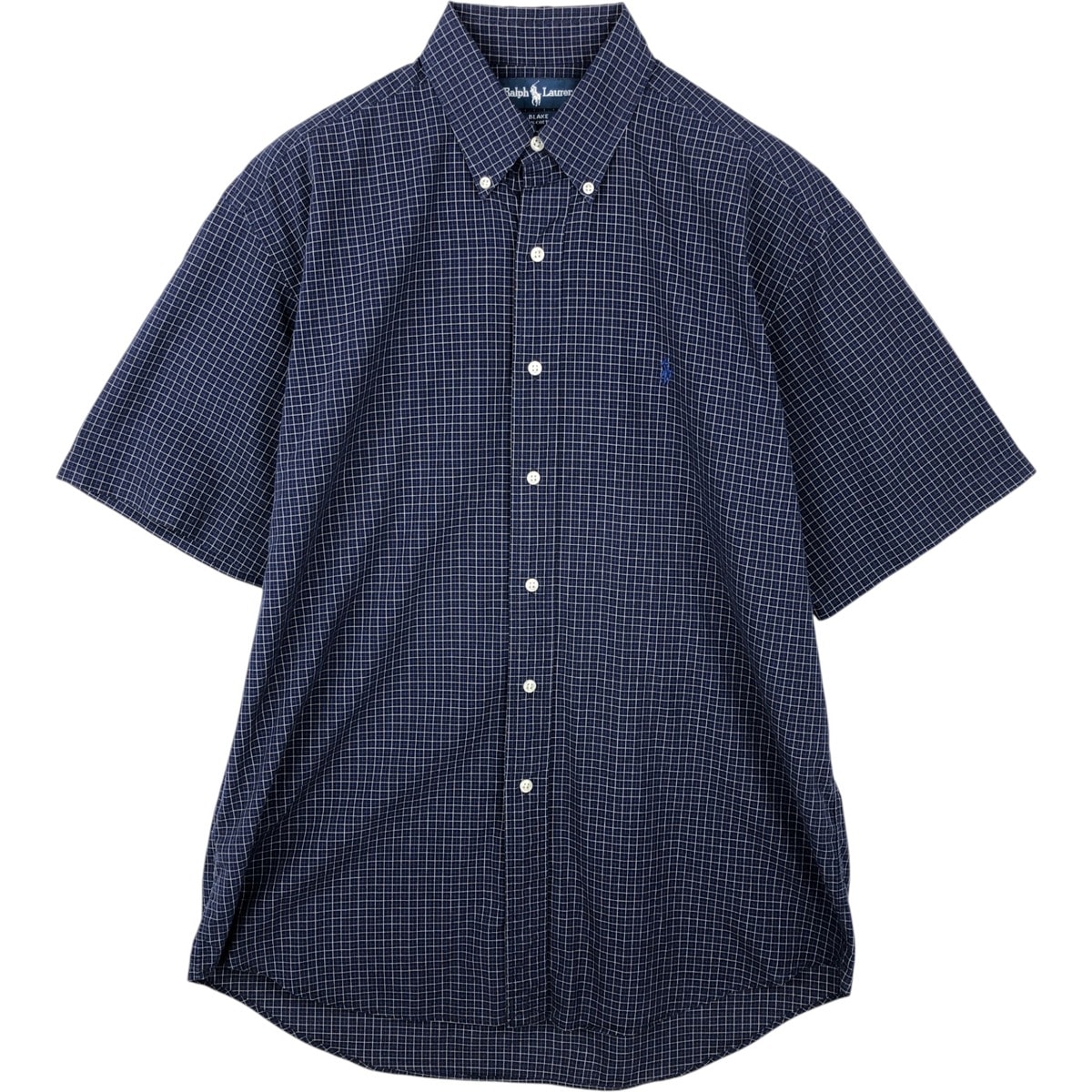 古着 ラルフローレン Ralph Lauren BLAKE 半袖 ボタンダウン チェックシャツ メンズM相当/eaa643935