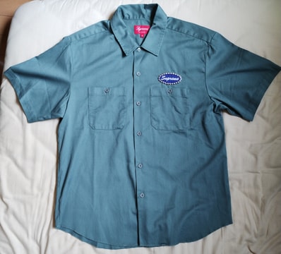 Supreme Studded Patch S/S Work Shirt "Work Green"