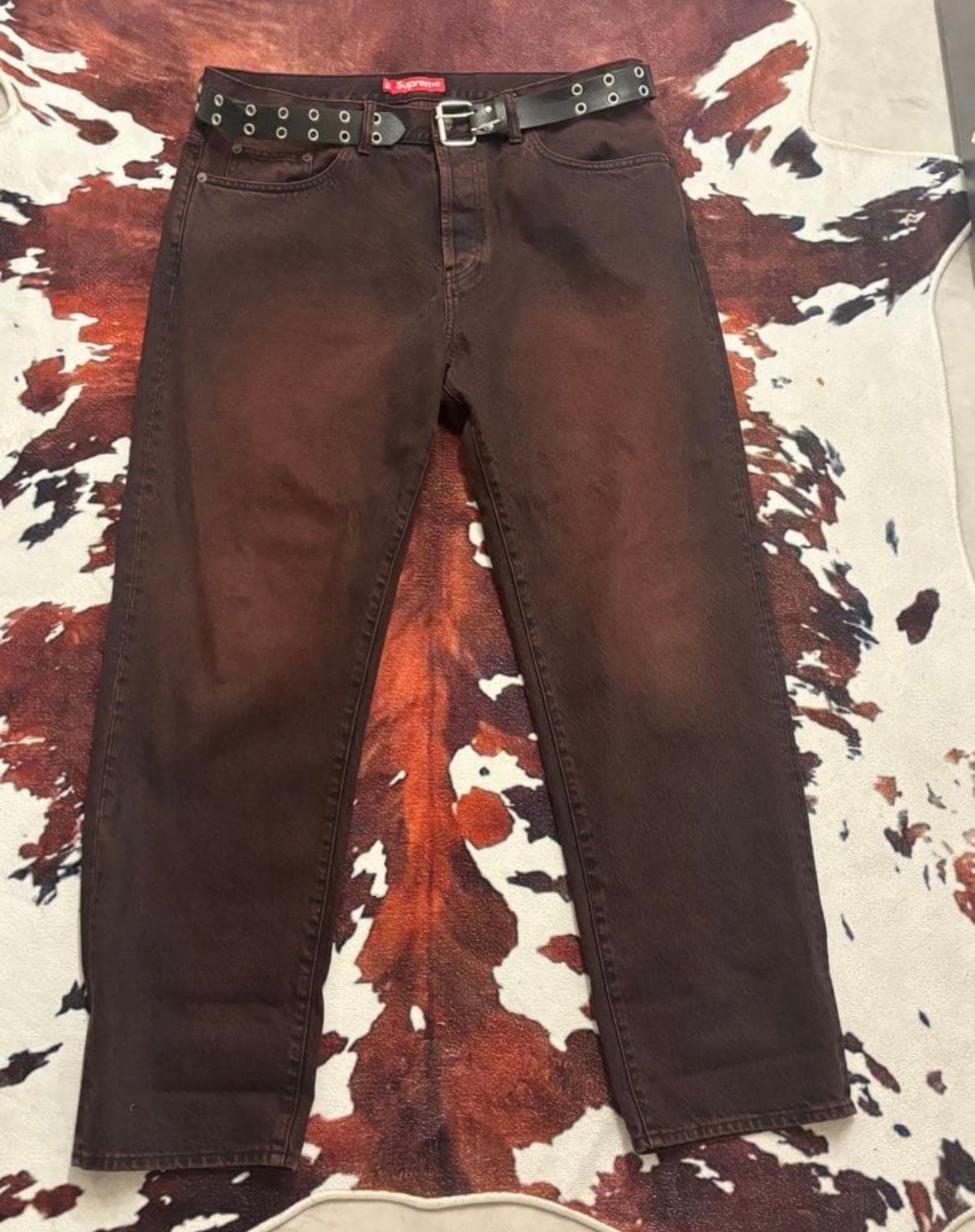 Supreme Regular Jean "Overdyed Red" (25SS)