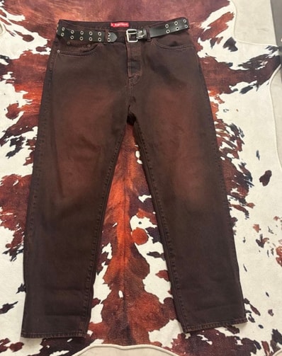 Supreme Regular Jean "Overdyed Red" (25SS)
