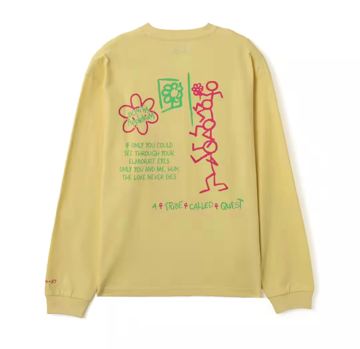 atmos x ATCQ Bonita Applebum L/S T-shirt BLACK